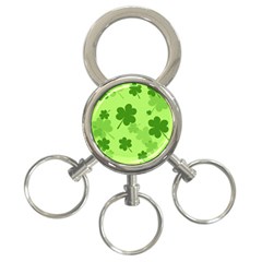 Leaf Clover Green Line 3-ring Key Chains