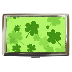 Leaf Clover Green Line Cigarette Money Cases by Alisyart