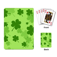 Leaf Clover Green Line Playing Card by Alisyart