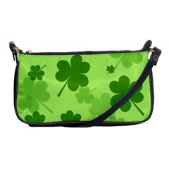 Leaf Clover Green Line Shoulder Clutch Bags