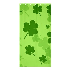 Leaf Clover Green Line Shower Curtain 36  X 72  (stall) 