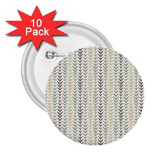 Leaf Triangle Grey Blue Gold Line Frame 2 25  Buttons (10 Pack) 