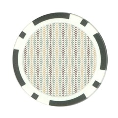 Leaf Triangle Grey Blue Gold Line Frame Poker Chip Card Guard (10 Pack)