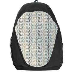 Leaf Triangle Grey Blue Gold Line Frame Backpack Bag by Alisyart