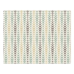 Leaf Triangle Grey Blue Gold Line Frame Double Sided Flano Blanket (large) 