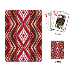 Indian Pattern Sweet Triangle Red Orange Purple Rainbow Playing Card