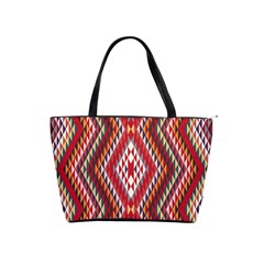 Indian Pattern Sweet Triangle Red Orange Purple Rainbow Shoulder Handbags by Alisyart