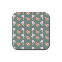 Lifestyle Repeat Girl Woman Female Rubber Coaster (square)  by Alisyart
