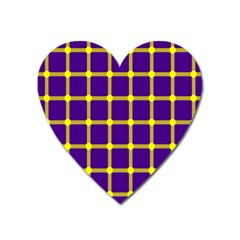 Optical Illusions Circle Line Yellow Blue Heart Magnet by Alisyart