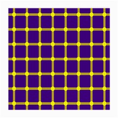 Optical Illusions Circle Line Yellow Blue Medium Glasses Cloth (2-side)