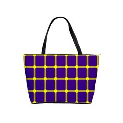 Optical Illusions Circle Line Yellow Blue Shoulder Handbags by Alisyart