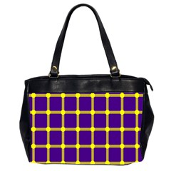 Optical Illusions Circle Line Yellow Blue Office Handbags (2 Sides) 