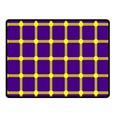 Optical Illusions Circle Line Yellow Blue Fleece Blanket (small)