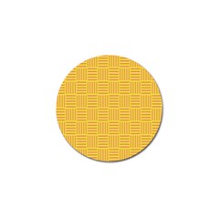 Plaid Line Orange Yellow Golf Ball Marker by Alisyart