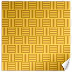 Plaid Line Orange Yellow Canvas 16  X 16  