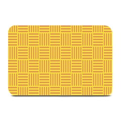 Plaid Line Orange Yellow Plate Mats