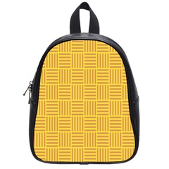 Plaid Line Orange Yellow School Bags (small)  by Alisyart