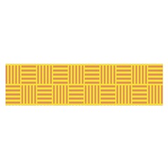 Plaid Line Orange Yellow Satin Scarf (oblong) by Alisyart