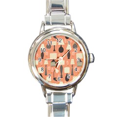 Lamps Round Italian Charm Watch