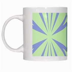 Starburst Shapes Large Green Purple White Mugs by Alisyart