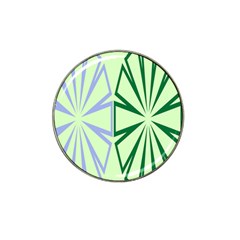 Starburst Shapes Large Green Purple Hat Clip Ball Marker