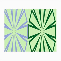Starburst Shapes Large Green Purple Small Glasses Cloth (2-side) by Alisyart