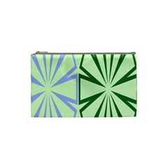 Starburst Shapes Large Green Purple Cosmetic Bag (small) 