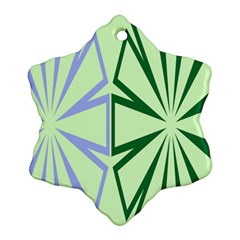 Starburst Shapes Large Green Purple Ornament (snowflake)