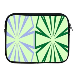 Starburst Shapes Large Green Purple Apple Ipad 2/3/4 Zipper Cases by Alisyart