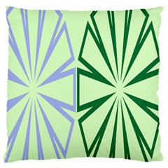 Starburst Shapes Large Green Purple Standard Flano Cushion Case (one Side) by Alisyart