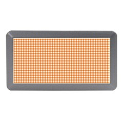 Orange Tablecloth Plaid Line Memory Card Reader (mini)