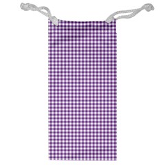 Purple Tablecloth Plaid Line Jewelry Bag