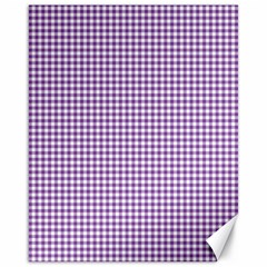 Purple Tablecloth Plaid Line Canvas 16  X 20  