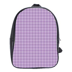 Purple Tablecloth Plaid Line School Bags(large)  by Alisyart