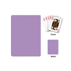 Purple Tablecloth Plaid Line Playing Cards (mini) 