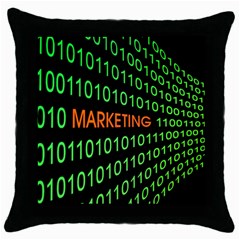 Marketing Runing Number Throw Pillow Case (black)