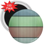 Modern Texture Blue Green Red Grey Chevron Wave Line 3  Magnets (100 pack) Front