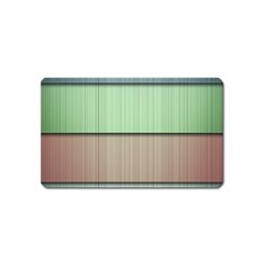 Modern Texture Blue Green Red Grey Chevron Wave Line Magnet (name Card)