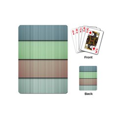 Modern Texture Blue Green Red Grey Chevron Wave Line Playing Cards (mini) 