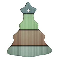 Modern Texture Blue Green Red Grey Chevron Wave Line Ornament (christmas Tree)  by Alisyart