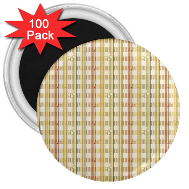 Tomboy Line Yellow Red 3  Magnets (100 pack)