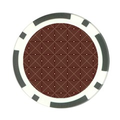 Coloured Line Squares Plaid Triangle Brown Line Chevron Poker Chip Card Guard by Alisyart