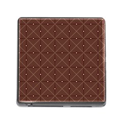 Coloured Line Squares Plaid Triangle Brown Line Chevron Memory Card Reader (square) by Alisyart