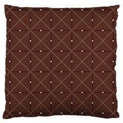 Coloured Line Squares Plaid Triangle Brown Line Chevron Large Cushion Case (two Sides)