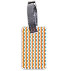 Sunflower Orange Gold Blue Floral Luggage Tags (one Side) 