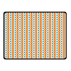 Sunflower Orange Gold Blue Floral Double Sided Fleece Blanket (small) 