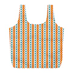 Sunflower Orange Gold Blue Floral Full Print Recycle Bags (l) 