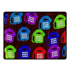 Grunge Telephone Background Pattern Fleece Blanket (Small)