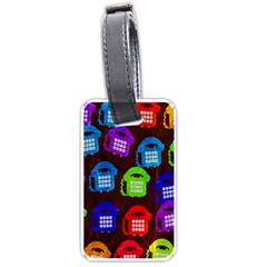 Grunge Telephone Background Pattern Luggage Tags (One Side) 