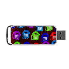 Grunge Telephone Background Pattern Portable USB Flash (Two Sides)